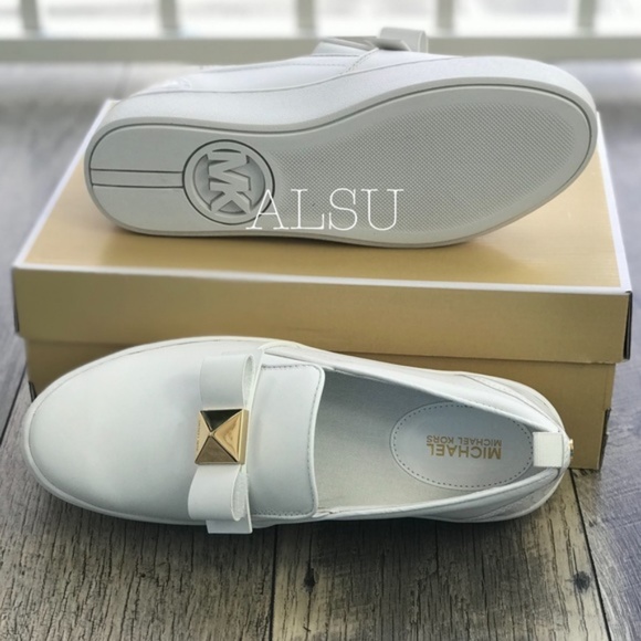 Michael Kors Aliza Slip On Leather Optic White W - Picture 3 of 8